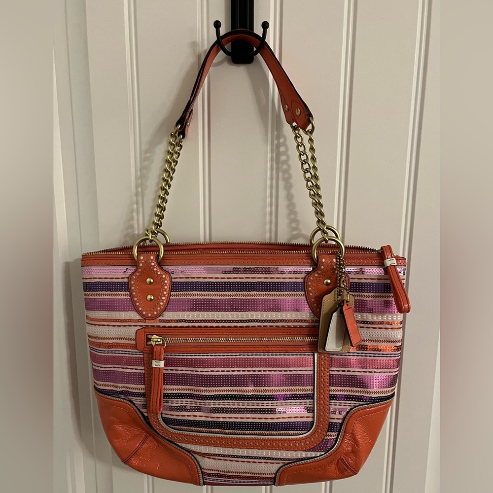 Coach Poppy Sequin Tote